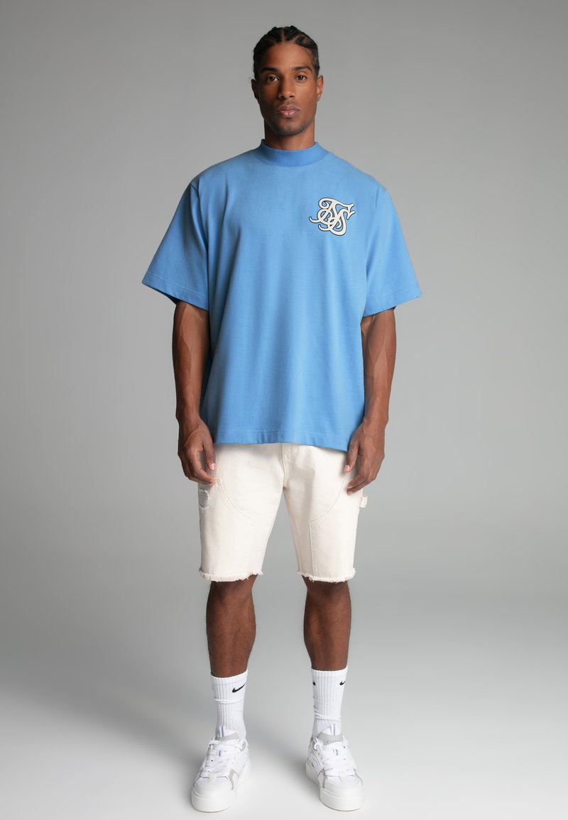 SikSilk T-shirt print blauw SikSilk T-shirt print blauw