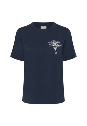 Kaffe KALIVIA T - T-shirt imprimé - midnight marine