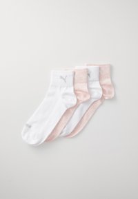 WOMEN QUARTER 4 PACK - Čarape - white/pink melange