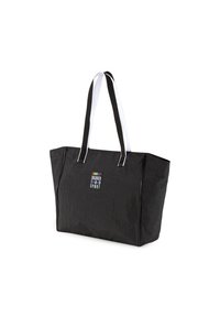 Czarna torba na ramię z białymi uchwytami, z małym, wielokolorowym logo "PUMA Tailored for Sport" na przednim środku.