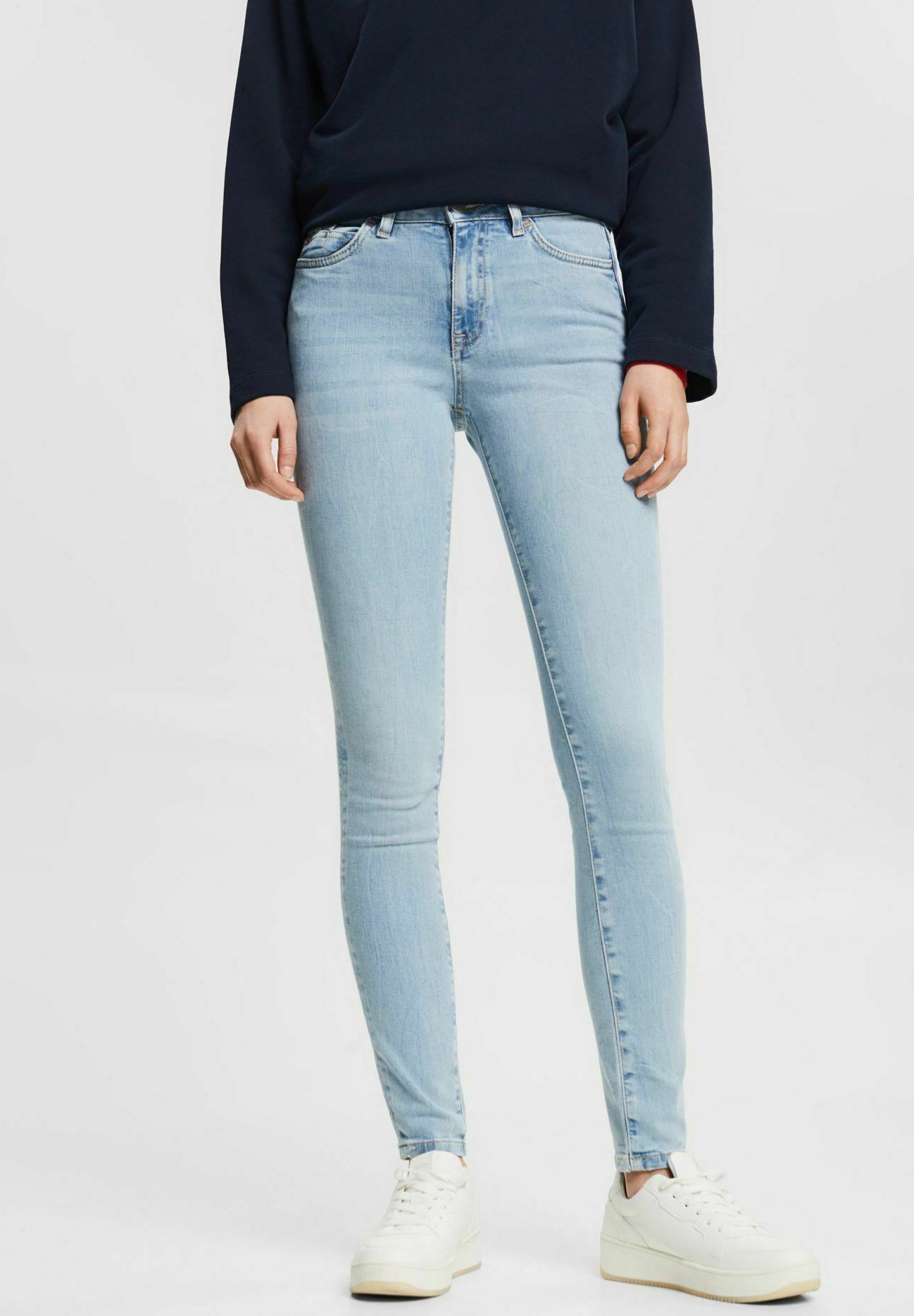 edc by Esprit MIT STRETCHKOMFORT - Jeans Skinny Fit - blue light  washed/hellblau - Zalando.de