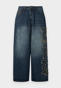 APPLIQUE COLOSSUS - Jean boyfriend - blue denim