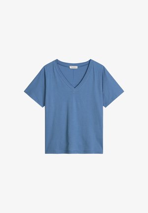 Marc O'Polo, T-SHIRT, SHORT SLEEVE, V NECK - T-Shirt basic - provincial blue