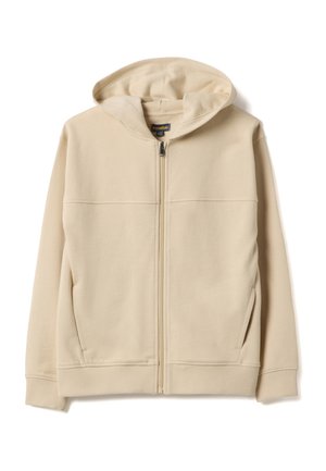 OVERSIZED FIT WITH HOOD AND ZIP - Sweater met rits - beige marl