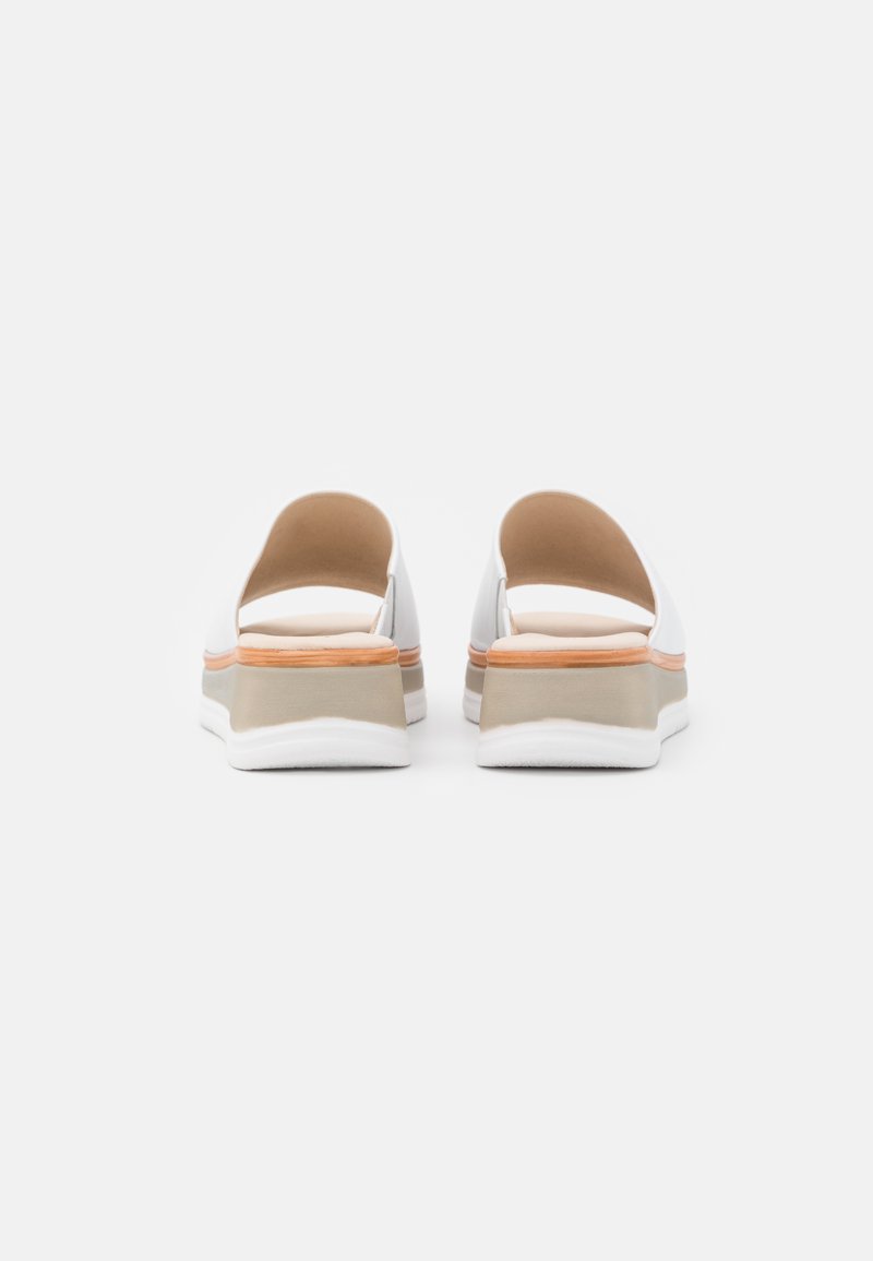 Damen Flache Pantoletten | Gabor Comfort Pantolette hoch weiß - KB73175 Damen Flache Pantoletten | Gabor Comfort Pantolette hoch weiß - KB73175