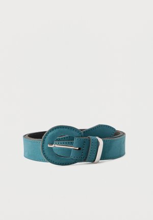 BELT WITH COVERED BUCKLE - Bælter - turquoise