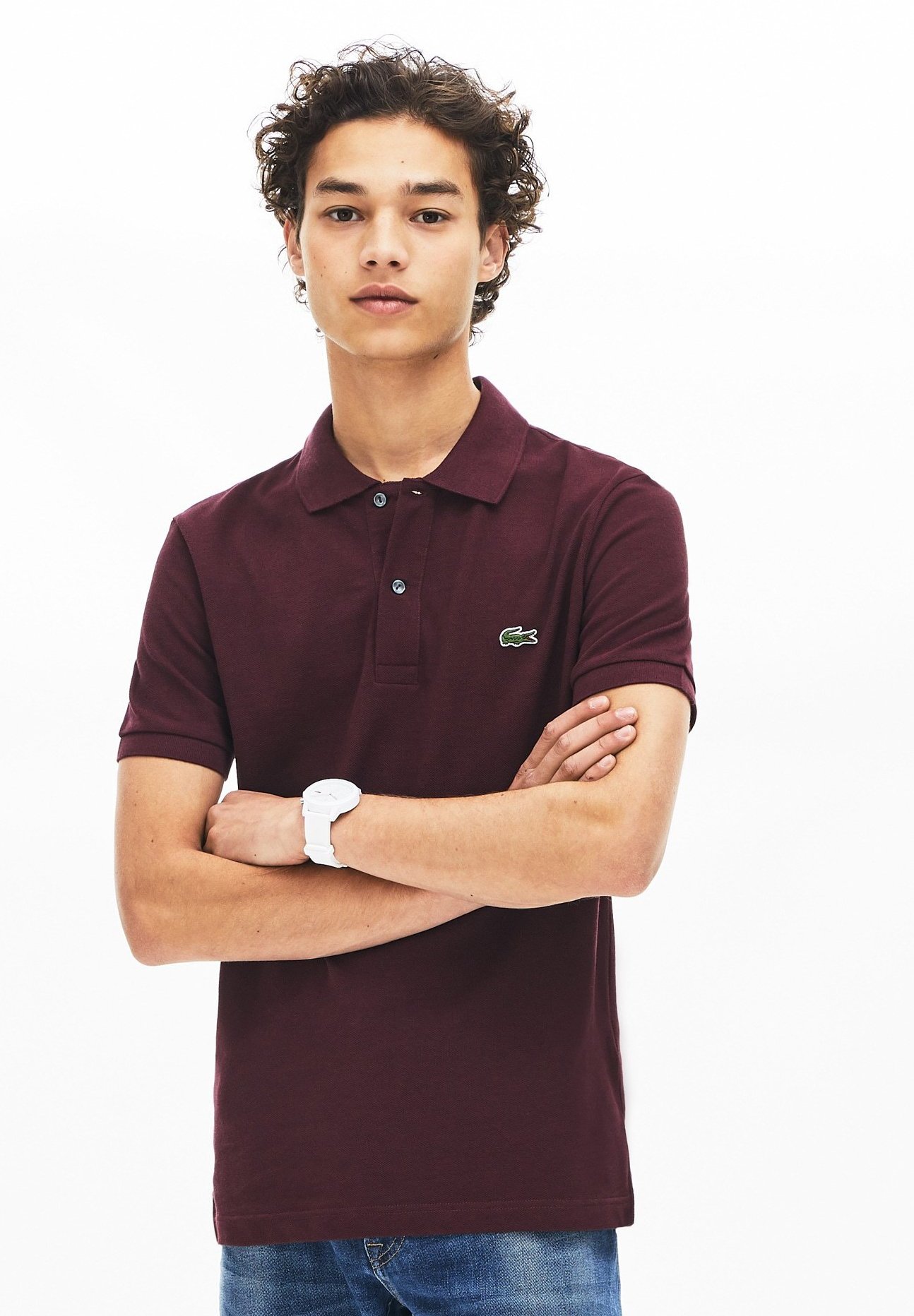 lacoste polo bordeaux