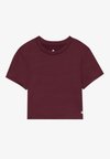 ESSENTIAL CROPPED SHORT SLEEVE T-SHIRT - Osnovna majica kratkih rukava - bordeaux