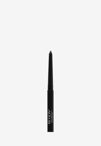 Revlon Colorstay eye pencil in black casing with green tip. Sleek, cylindrical design, smooth texture, and twist-up applicator.