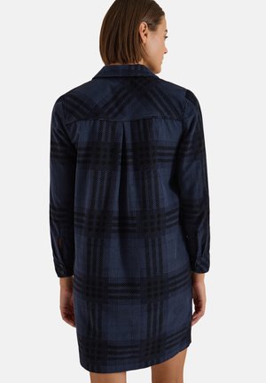 Cecil, KNIELANGES CORDKLEID MIT KAROMUSTER - Robe t-shirt - urban dark blue