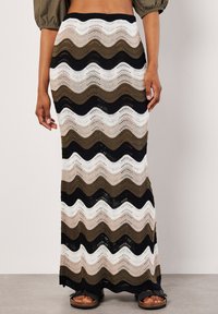 Apricot WAVES - Jupe longue - khaki