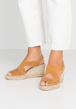 ANIA - Platform sandals - cognac
