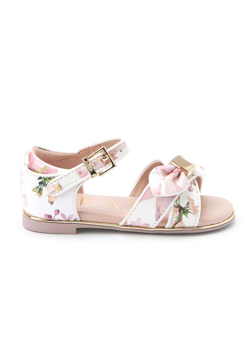 Baker by Ted Baker BAKER BY TED BAKER WHITE PATENT BOW SANDALS
