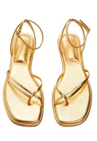 Mango Sandale s remenom u obliku slova T - gold-coloured