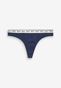 Next MONO PRINT RICH LOGO KNICKERS FOUR PACK - String - navy  pink spot