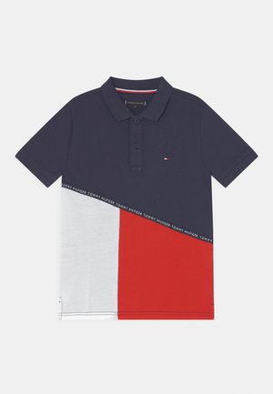 DIAGONAL COLORBLOCK - Polo - twilight navy