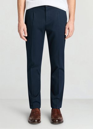 LUNGO TINTA UNITA - Chino - blu notte