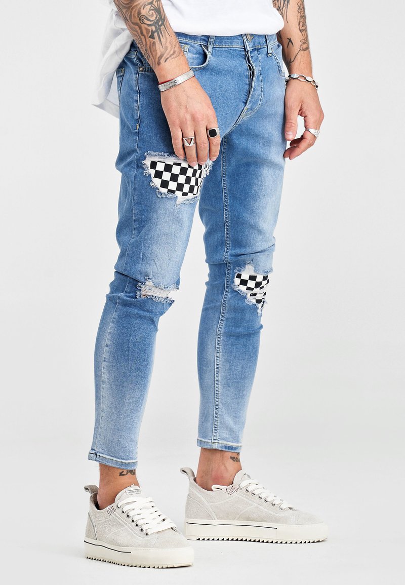 Herren Skinny Fit | 2Y PREMIUM CHECK Jeans Slim Fit blau - VL18806 Herren Skinny Fit | 2Y PREMIUM CHECK Jeans Slim Fit blau - VL18806