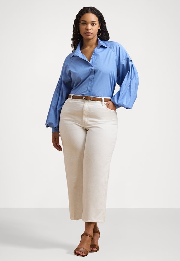 COTTON POPLIN BLOUSON SLEEVE SHIRT - Button-down blouse4