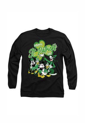 MICKEY MOUSE FRIENDS ST PATRICK'S DAY MINNIE GOOFY DONALD - Long sleeved top - black