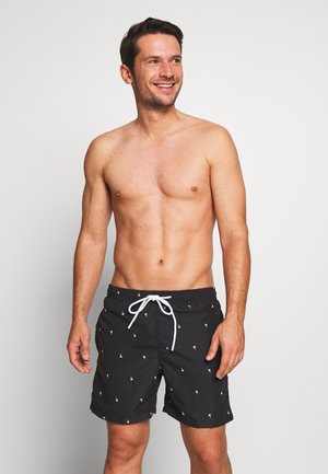 EMBROIDERY SWIM - Swimming shorts - black