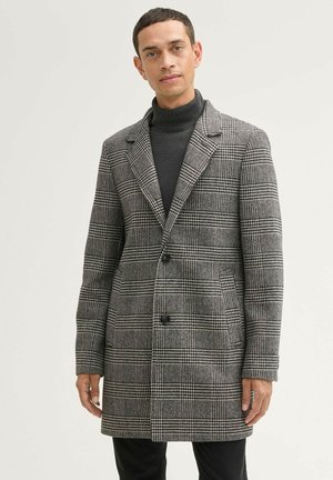 Abrigo clásico - ecru black houndstooth