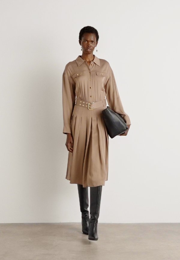 ANITA LONG DRESS - Shirt dress - buff taupe4