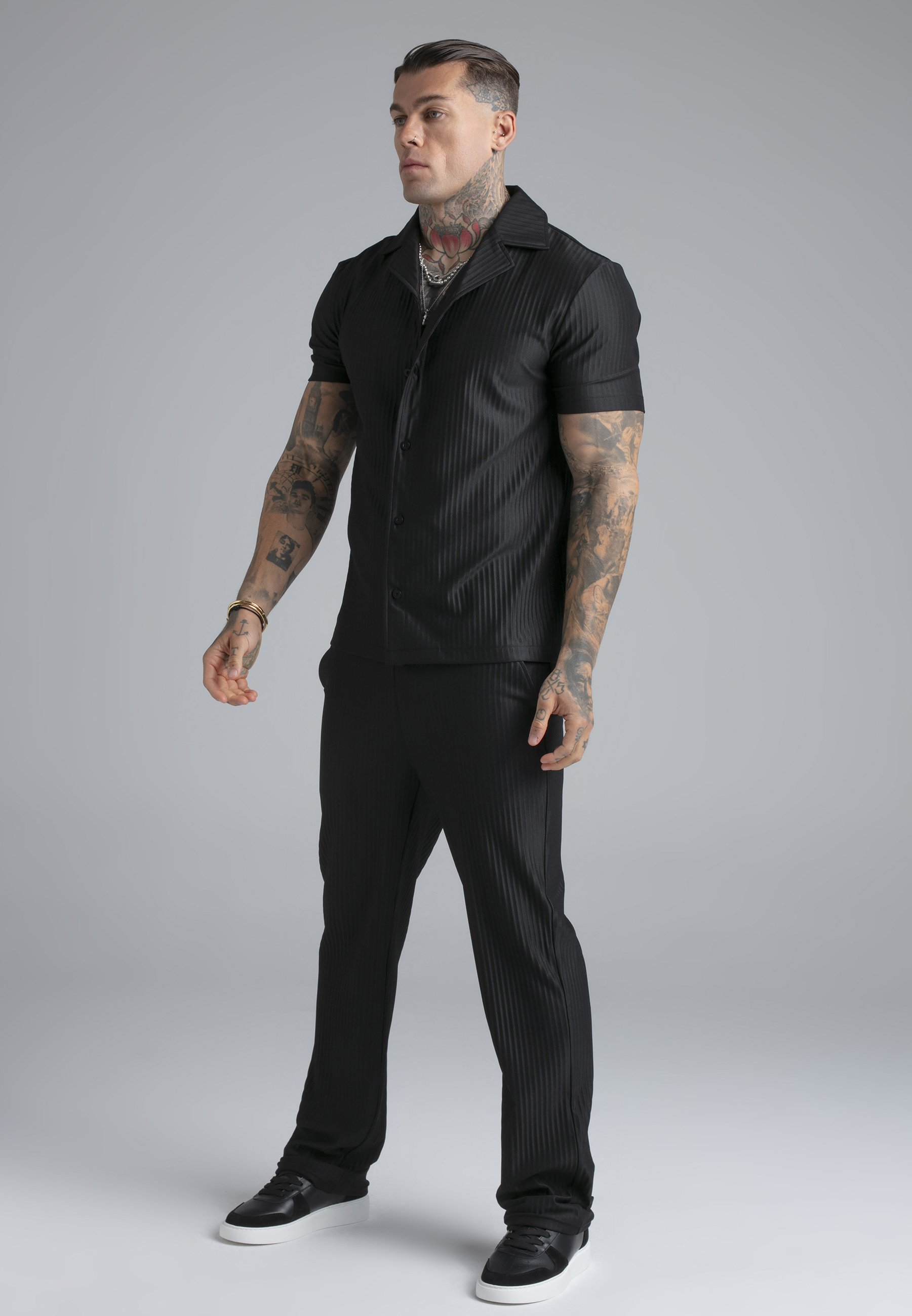 SIKSILK PLISSE - Shirt - black - Zalando.ie