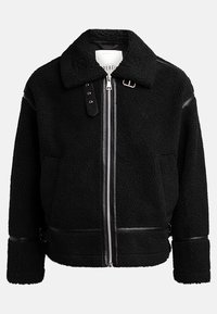 JACKET BOXY FIT - Fleecejas - black