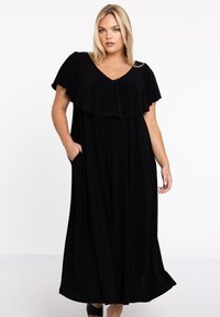 YOEK RUFFLE DETAIL - Maxi-jurk - black