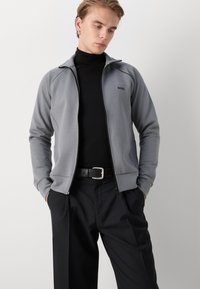BOSS SKAZ  - Felpa con zip - dark beige