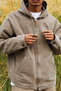 BDG Urban Outfitters REX SKATE HOODIE UNISEX - Traper jakna - brown
