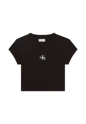 Calvin Klein Jeans MONOGRAM BABY TEE - Basic T-shirt - black