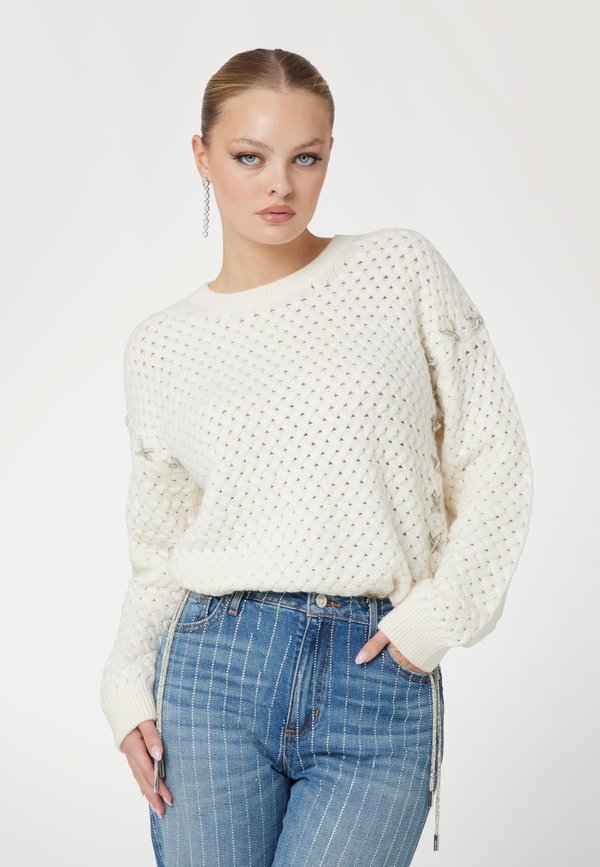 Strickpullover - weiß