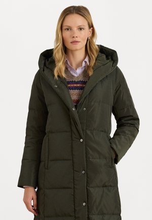 HOODED CHANNEL-QUILTED DOWN PUFFER COAT - Πουπουλένιο μπουφάν - litchfield loden