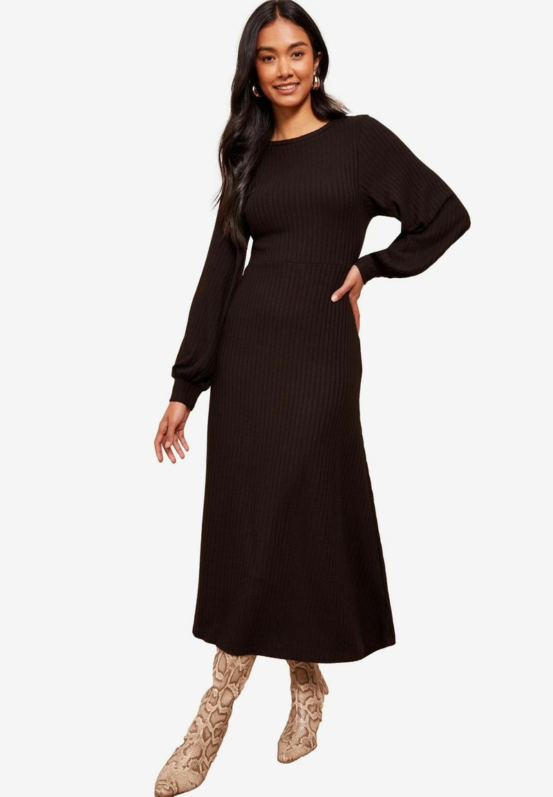 Friends Like These PETITE FIT - LONG SLEEVE BATWING MIDI - Pulóverruha - black
