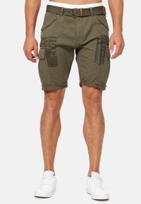 INDICODE JEANS - JARAMILLO - Shorts - army Miniatuurafbeelding 1