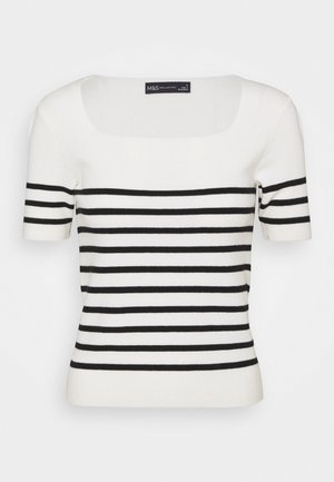 SQUARE NECK - Strickpullover - offwhite