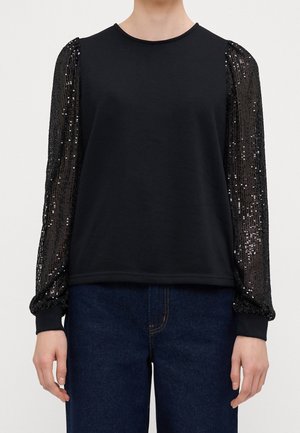 Langærmet T-shirt - black