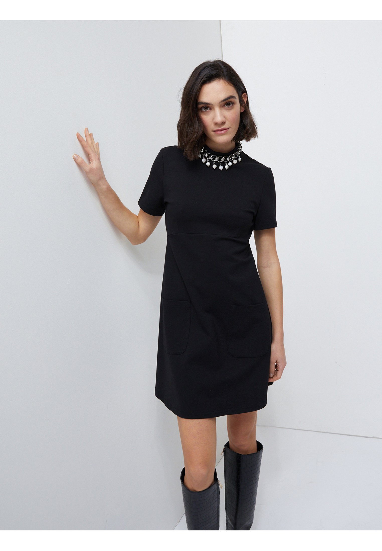 Motivi VESTITO CORTO IN PUNTO MILANO - Vestito estivo - nero - Zalando.it