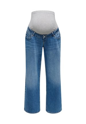 ONLY MATERNITY, OLMMADISON BLUSH WIDE DNM PIM3005 NOOS - Pernera ancha - medium blue denim