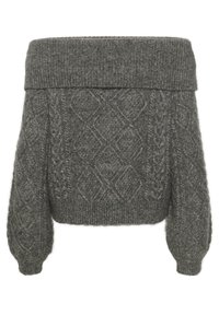 Gestuz Stickad tröja - dark grey