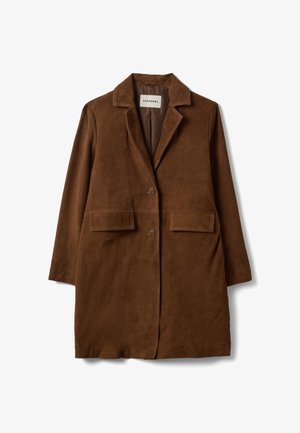 Stefanel, REGULAR-FIT COAT. - Abrigo corto - leather brown