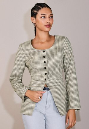 PETITE FIT - CHECK COLLARLESS - Veste légère - monochrome