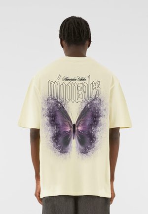 HEAVY OVERSIZED - FROSTED WINGS - T-shirts print - softyellow