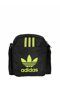 SMALL ITEM - Cross body bag - black semi/solar yellow