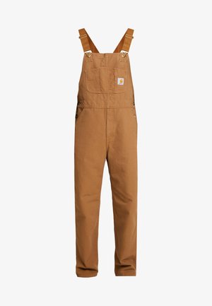 Carhartt WIP BIB OVERALL - Jeanssnekkerbukser - hamilton brown rinsed