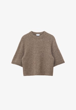 & OTHER STORIES, & OTHER STORIES ALPACA-BLEND KNITTED T-SHIRT - T-shirt basique - mole