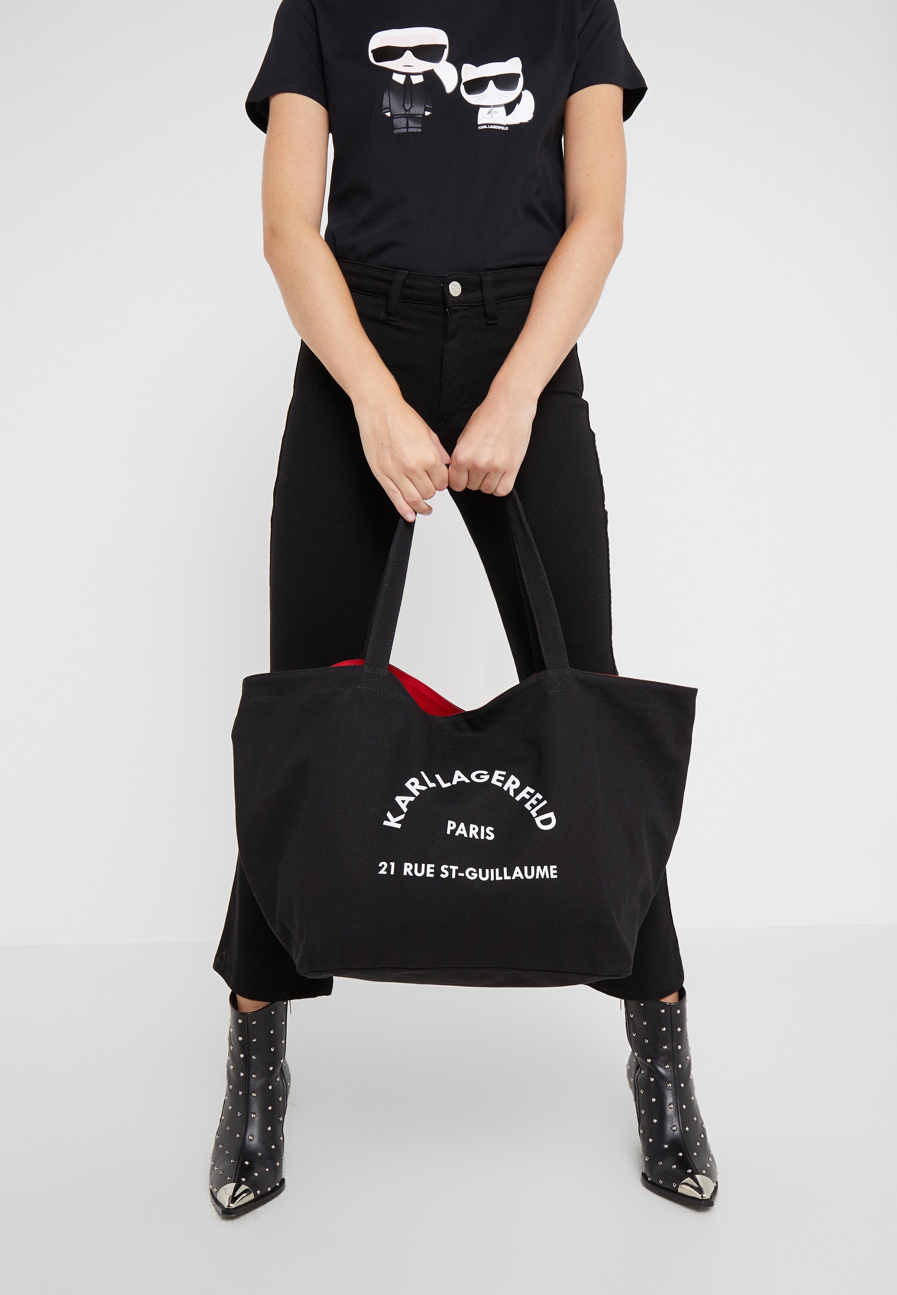KARL LAGERFELD RUE ST GUILLAUME TOTE Shoppingveske black KARL LAGERFELD RUE ST GUILLAUME TOTE Shoppingveske black