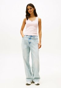 Tommy Jeans POINTELLE SLIM TANK  - Top - precious pink